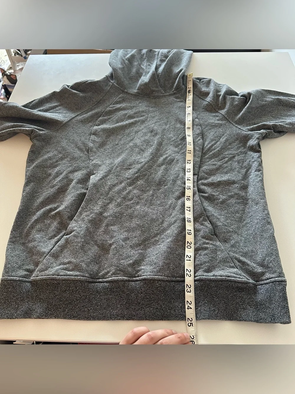 Lululemon Scuba Pullover Hoodie Heathered Speckled Black 8 Grey Stretch Cotton